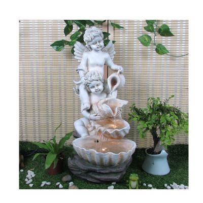 China Polyresin Resin Statue Zen Home Decor Water Fountain Direct Feng Shui Garden/Office/Indoor Decoration Indoor Outdoor Plant for sale