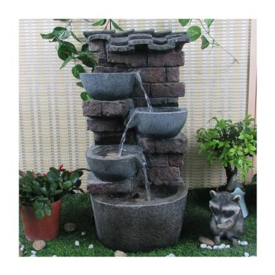 China Polyresin Resin Garden Decor Solar Powered Outdoor Water Fountain Garden/Office/Indoor Outdoor Decoration China Factory for sale