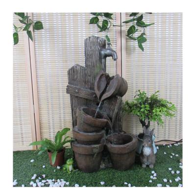 China Garden/office/indoor outdoor feng shui decoration table water fountain Zen Home Decor Water Fountain statue decoration for indoor cats for sale