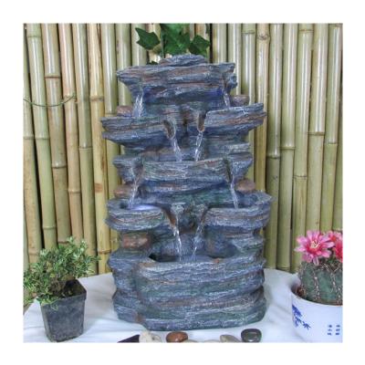 China Garden/Office/Indoor Outdoor Decoration 2022 Relax Rock Resin Waterfall Home Ornaments Water Fountain For Garden for sale