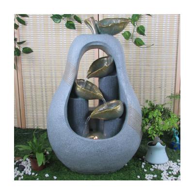 China Wholesale Indoor Home Office Home Garden Decor 3 Tiers Gold Foil Water Fountain Ornaments/Office/Indoor Outdoor Decoration Relax Tabletop Fountain for sale