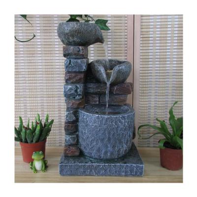 China Garden/Office/Indoor Outdoor Decoration China Made Mini Resin Water Fountains Outdoor Decorative Garden Decoration for sale