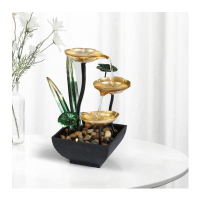 China Zoye Indoor Home Desktop/Office/Indoor Decor Metal Water Flower Pet Fountain Stainless Steel Table Top Fountain Home Decorative Fountain for sale