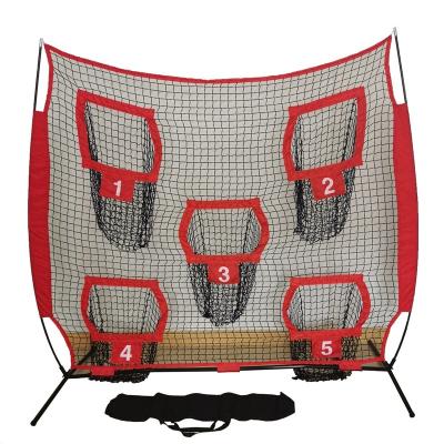 China Outdoor Lightweight Portable Net+ Polyester Metal Frame 7x7 Kids Bow Frame Training Target Soccer Practice Net for sale