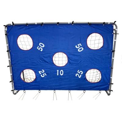 China Durable Portable Kids Practice Soccer Goal Steel Frame Soccer Goal Net With Target for sale