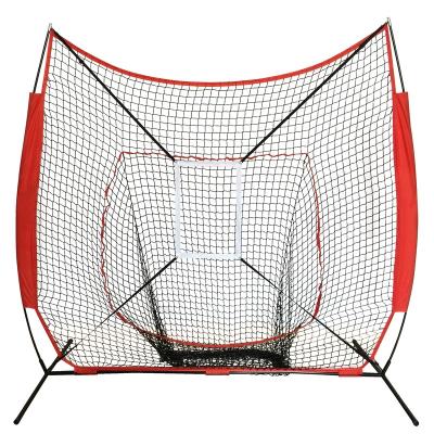 China Durable Portable High Quality Custom Baseball 7x7 Practice Net Baseball Hitting Net With Arc Frame for sale