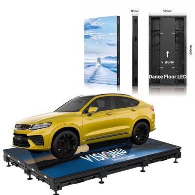 China Indoor china factory indoor color floor tile screen interactive led screen P3.9 led dance floor screen for sale