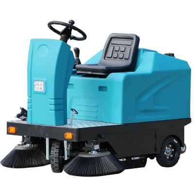 China Hotels Industrial  750W Floor sweeper driving type 1260mm Sweeping Width Road Sweeper Machine for collecting dust for sale