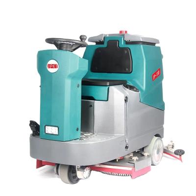 China Hotels Electric  Cleaning Equipment Ride-on 110L Big Capacity Floor Scrubber Dryer with Double Brush for sale