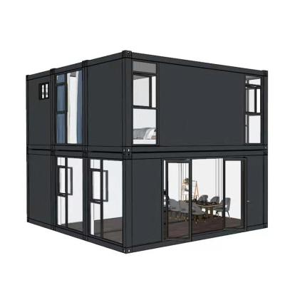 China 100% Lightweight Wateproof Soundproof Yantai Feilong  large glass prefabricated flat pack house for sale