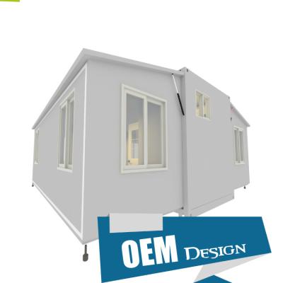 China Modern High Quality Small Prefabricated Glass  Kitchen Bathroom Foldable Container House for sale