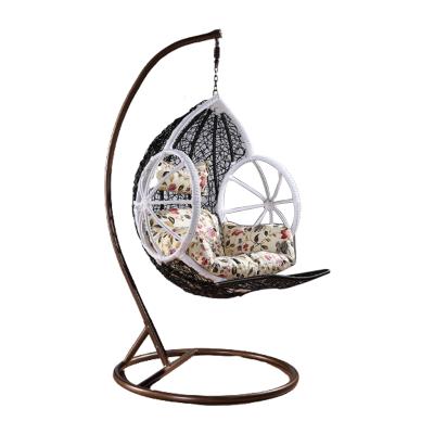 China Modern Outdoor Garden Furniture Rattan Egg Hanging Pod Chair for sale