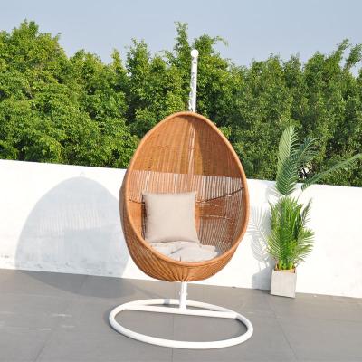 China Modern Outdoor Leisure Garden Furniture Rattan Hanging Egg Chair for sale