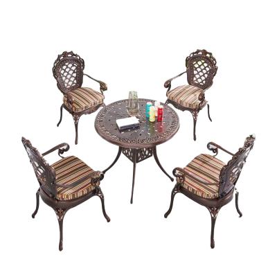 China Modern Outdoor Cast Aluminum Table Patio Table Garden Furniture Patio Dining Set for sale