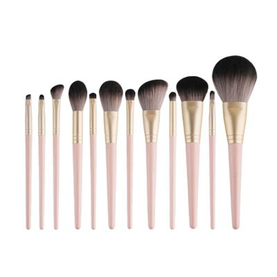 China Angular Blush Travel Gift Wholesale Portable Base Blush Professional Makeup 12 Brush Set for sale