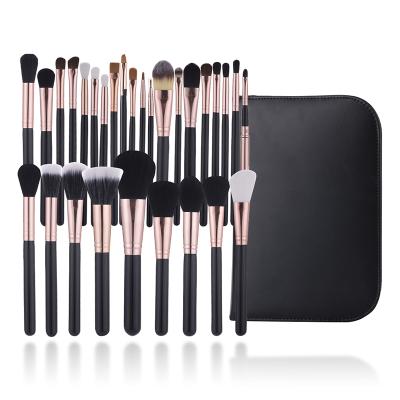 China Angular blush China factory supply private label full set professional makeup brush foundation eye shadow black base eyeshadow brush for sale