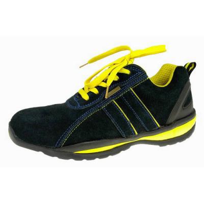 China Best Selling SBP Black Suede Sports Leather Steel Safety Shoes for sale