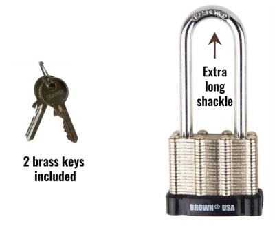 China 40MM STEEL LAMINATED PADLOCK WITH EXTRA LONG SNAP SECURITY LEVEL 5 for sale