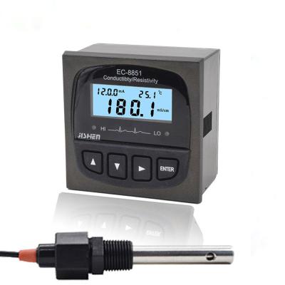 China Full-view high-contrast LCD screen support on-line correction, two-way high-low limit relay conductivity measurement and control instrument for sale