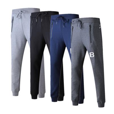 China New Arrival Wholesale Price Cotton Viable Track Pants Embroidery Gym Sweatpants Zipper Pocket Men Elastic Pants Joggers for sale