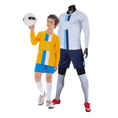 China New Design Girls Kids Women Custom ODM Soccer Jersey Men Long Sleeve Breathable Breathable Quick Dry Long Sleeve In Football Wear Set Uniform Suit for sale