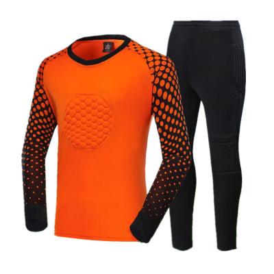 China New Custom Quick-Drying Long Sleeve Soccer Goalkeeper Shirt Kit Protection Soccer Goalkeeper Wear Pants Uniform Setet for sale