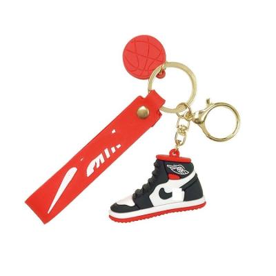 China 3D Cute Promotional Custom Rubber Sneaker Key Chains Fashion Promotion Gift Key Chain Silicone Charm Wholesale for sale