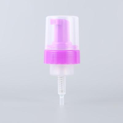 China Wholesale 42/43 PP Plastic Foaming Non Refillable Soap Purple Foam Pump For Cosmetic Hand Wash for sale