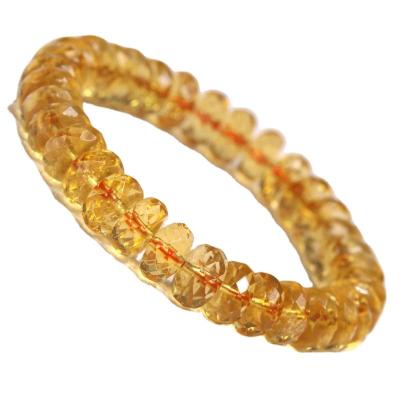 China Feifan Crystal round bead bracelet is pure natural and good quality citrine bracelet for sale