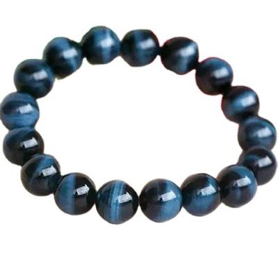 China Feifan Crystal round bead bracelet is pure natural and good quality Blue Tiger Eyebracelet for sale