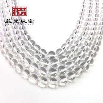 China Wholesale Natural Crystal Jewelry pearl Crystal Loose Beads Bracelet Necklace white round for sale