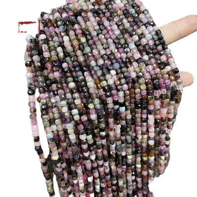 China Crystal Wholesale Natural Crystal Jewelry Bead Bracelet Necklace High Quality Faceted Tourmaline for sale