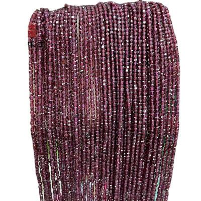 China Crystal Wholesale Natural Crystal Jewelry Beads Bracelet Necklace High Quality Faceted Garnet for sale