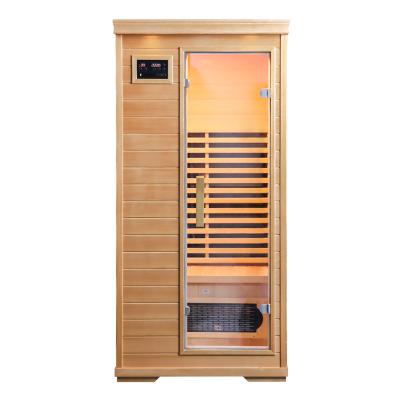 China With Transom Windows 1 Person Infrared Sauna Room Promote Metabolism and Improve Body Immune Function for sale