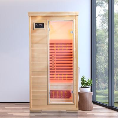 China With Transom Windows Hot Selling High Quality Modern Style Infrared Sauna Room For Healthy Pure Far Infrared Dry Steam Bath Sauna Room for sale