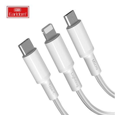 China Fast Speed ​​Count Headline Charging Data Cable 3 in 1 Usb Cable 3.0A 1M Multi 3 in1 Charging Cable for sale