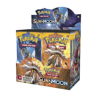 China Entertainment 324pcs/Box 36 Packs Thruster Sword and Sun Shield and Moon Pokemon Trading Cards Thruster Box Playing Card Pokemon Gx Battle Ex Card for sale