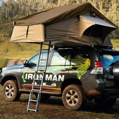 China Straight Tying Type SUV Top Soft Open Roof Top Tent Outdoor Self Propelled Travel Equipment Thickened Double Layer Rainproof Car Tent for sale