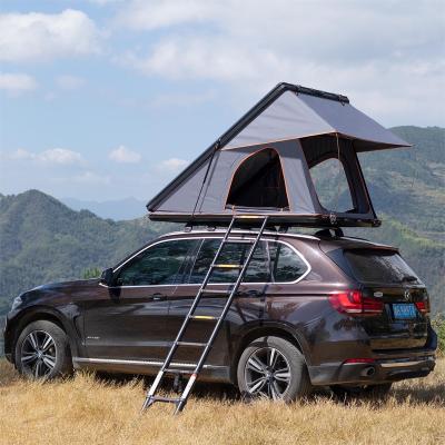 China Warehouse Hydraulic Rods 420D Windproof Waterproof Oxford Cloth Pops Straight Up Aluminum Roof Top Tent for sale