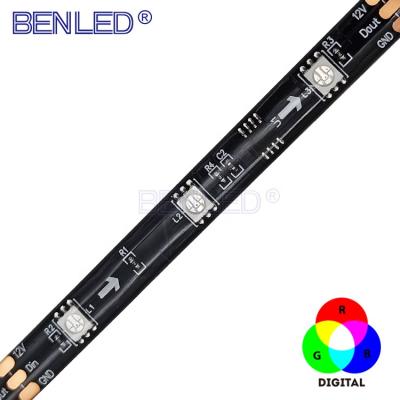 China Theme park hot sale WS 2811 pixel DC12V 10MM 5M/Roll Digital magic color 30 RGB new 5050 60 144 flexible LED strip tube LED WS2811 IC for sale