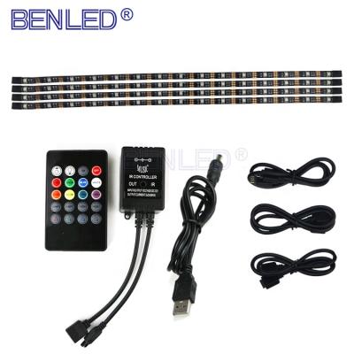 China Mini Hotel USB Music Controller 5V RGB 5050 IP65 Waterproof LED Strip Light for sale