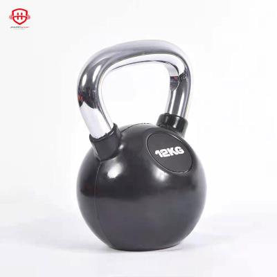 China Commercial Use Black Rubber Dumbbell Race Cast Iron Kettlebell New 2021 for sale