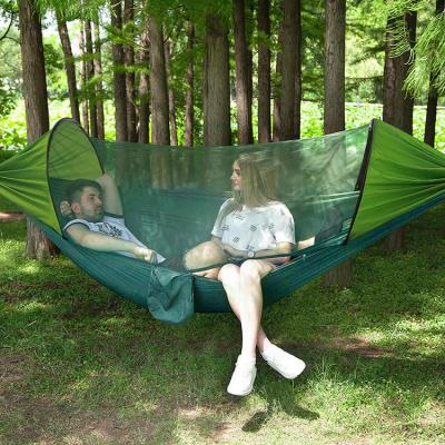 China Outdoor Camping Picnic Lightweight Automatic Ultralight Polyester Durable Camping Hammock With Mosquito Net for sale