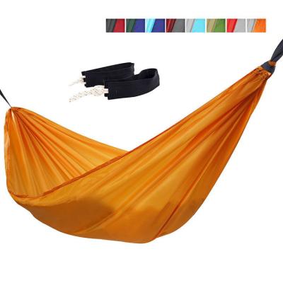 China Nylon Nylon Portable Camping Hammock With Tree Straps Outdoor Portable Hammock Parachute Hammock for sale