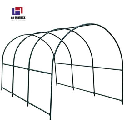 China Stable Structure Easily Assembled Galvanized Steel Frame PE Film Greenhouse Low Cost Single Tunnel Greenhouse For Flower Plant for sale