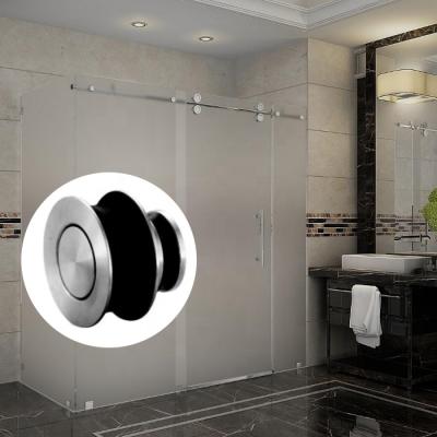 China Modern Glass Sliding Interior Barn Shower Door Hardware Stainless Steel Track Roller System Set for sale