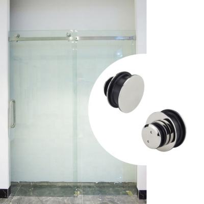 China Modern Glass Shower Sliding Barn Door 304 Track Stainless Steel Roller Hardware Set for sale