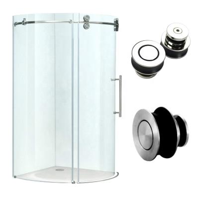 China Modern Glass Shower Barn Door Hardware Stainless Steel Track And Roller Kit for sale