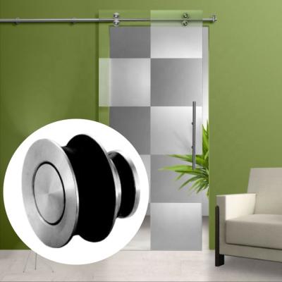 China Modern Sliding Shower Barn Door Stainless Steel Track And Roller Hardware Glass Indoor Plate Set for sale