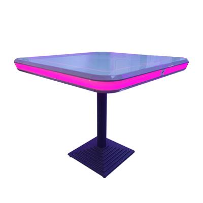 China High Quality Glass Variable Color RGB Gaming Mobile Table Top Table Infill Table 930*930*810mm for sale